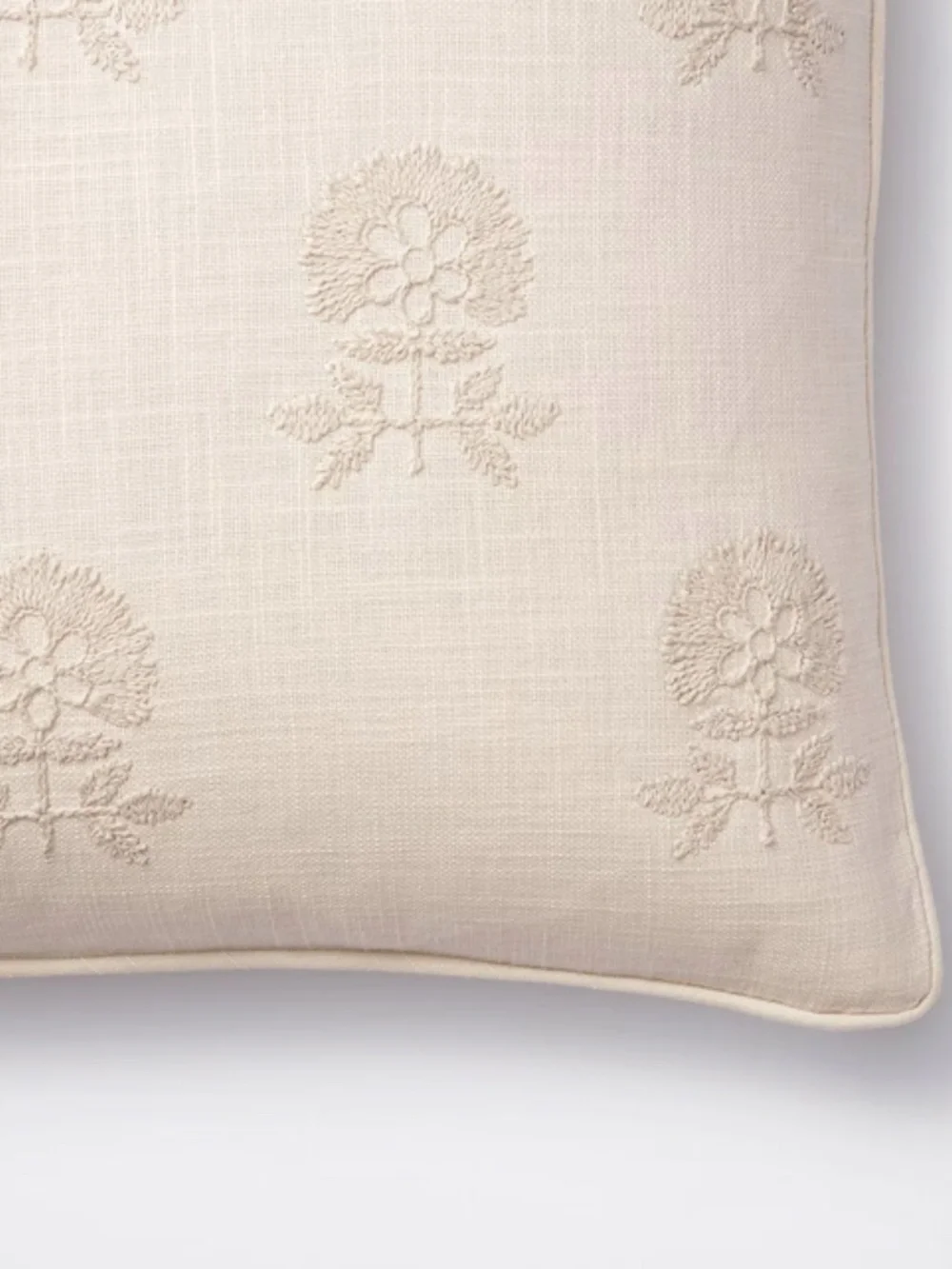 The Square Embroidered Floral Decorative Throw Pillow from the Threshold™